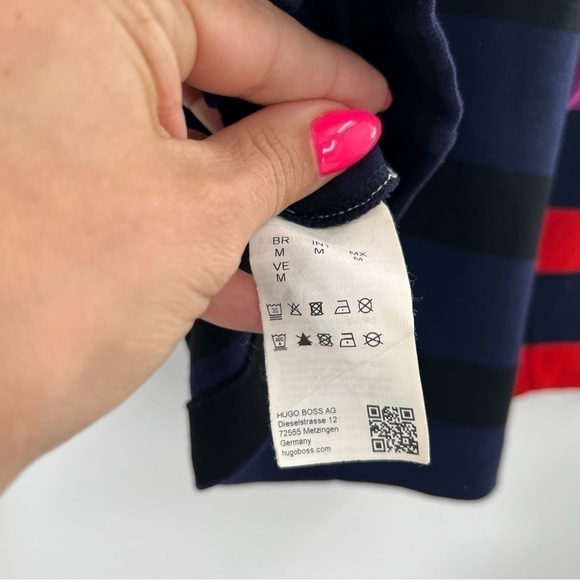 HUGO Boss striped knit long sleeve top - Picture 6 of 7